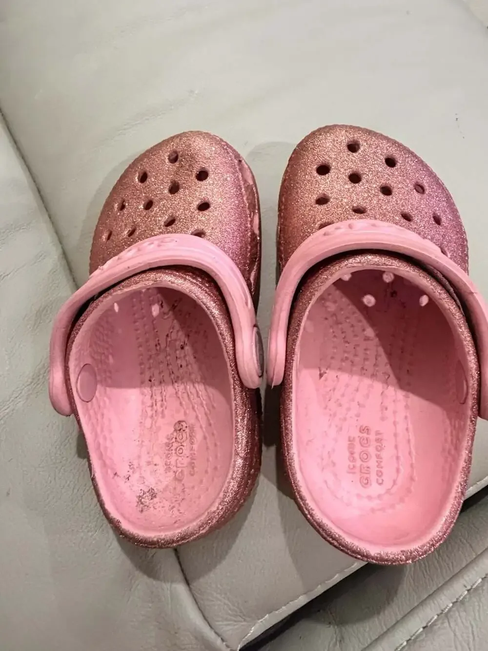 Crocs Classic Glitter Sparkle Clog Size 6c Pink